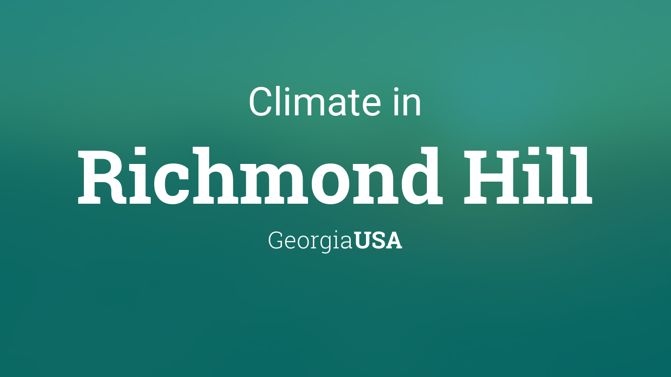 Climate & Weather Averages in Richmond Hill, Georgia, USA